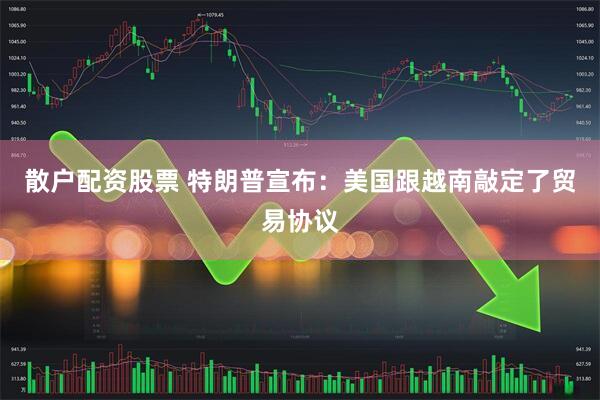散户配资股票 特朗普宣布：美国跟越南敲定了贸易协议